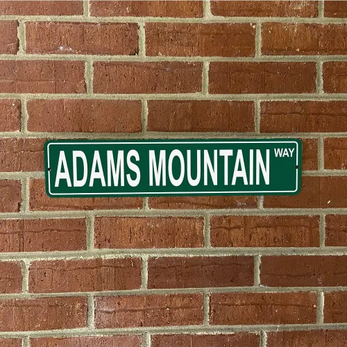 Vista 2 de Arkansas Mountains Pick Your Mountain Compatible/repuesto para Adams Mountain Estados Unidos Mountain Aluminio Metal Tin Street Sign