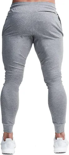 Vista 3 de BUXKR - Pantalones deportivos ajustados con bolsillos profundos para hombre para gimnasio correr y fisioculturismo