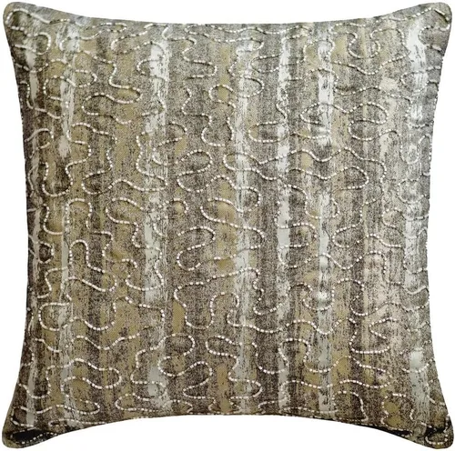Vista 26 de The HomeCentric Funda de almohada personalizada, color plateado de 12 x 12 pulgadas, fundas de almohada de arpillera, enrejado y celosía y almohadas