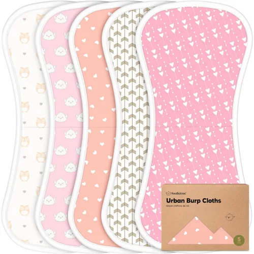 Vista 23 de Paños orgánicos para eructos para bebés niños y niñas, paquete de 5 paños de algodón súper absorbentes para bebés, trapos suaves y afelpados