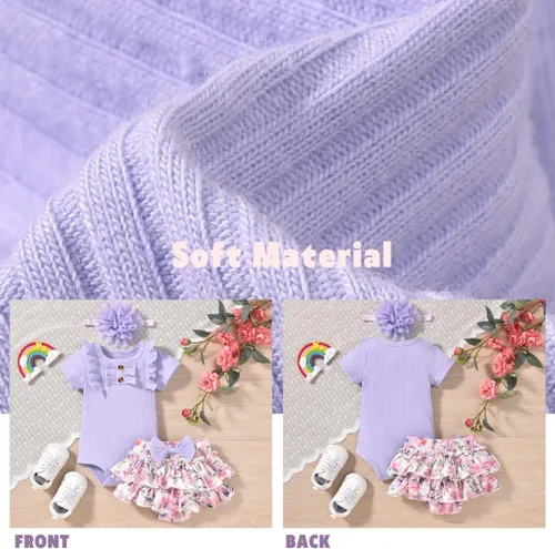 Vista 5 de Aalizzwell Traje de verano para bebés recién nacidos