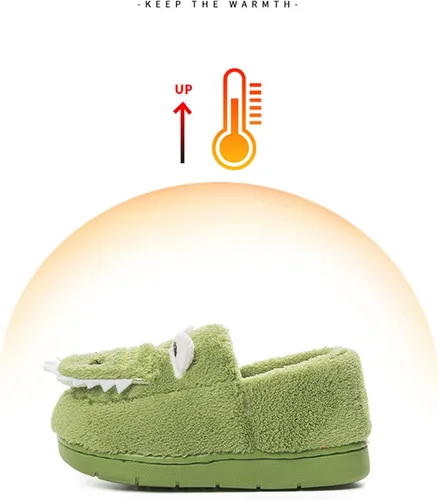 Vista 5 de AngelGift Zapatillas de dinosaurio para niños pequeños y niñas