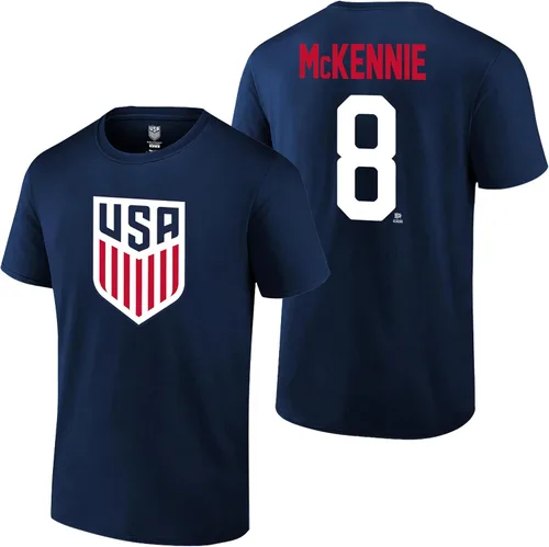 Vista 8 de Icon Sports Offical Licensed U.S. Soccer Federation USMNT Player Name and Number T-Shirt Gio Reyna Armada Escudo
