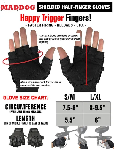 Vista 3 de Paquete combo de protector para el pecho acolchonado, mitón táctico y protector para el cuello Maddog Sports