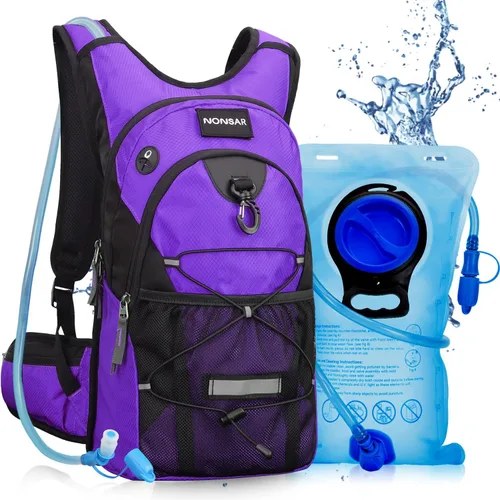 Vista 13 de NONSAR Mochila de hidratación de 3L con bolsa de agua, mochila de agua aislada para mujeres, hombres, niños, mantiene los líquidos frescos hasta 5