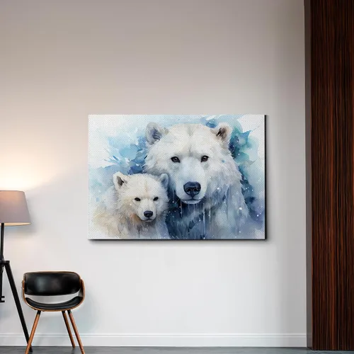Vista 3 de Fox Mother Cub Prints, In The Style Of Stencil,Based, Ivory, Kids Wall Art, Kids Wall Art Display, Mom And Baby Animal Art Print, Wall Art, Home