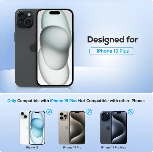 Vista 8 de UARMOR Protector de Pantalla de Privacidad de Vidrio para [ iPhone 15 Plus ] Vidrio Templado Premium 9H Anti-espía, Kits de Instalación Fácil