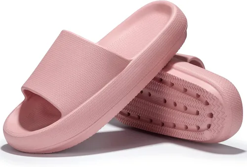 Vista 2 de Sandalias antideslizantes para mujeres y hombres, sandalias antideslizantes para baño y ducha, suela gruesa suave para interiores y exteriores