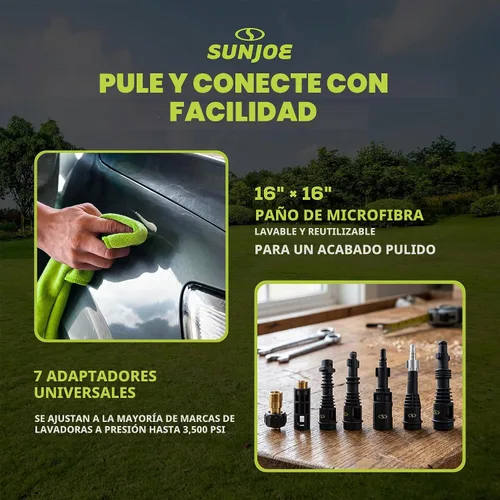 Vista 7 de Sun Joe Kit de limpieza automática para lavadoras a presión de hasta 3500
