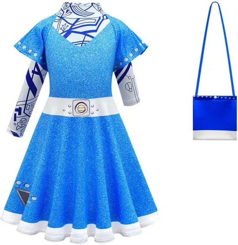 Vista 3 de hahomin Disfraces de Alien A-Li - Vestido de cosplay de Addison para Halloween con mochila