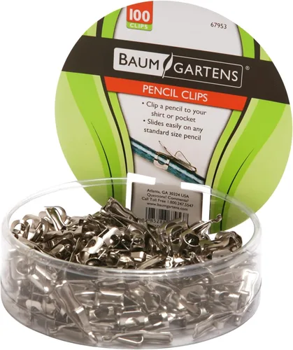 Vista 5 de Baumgartens Clips para lápices (100 unidades, cromados (67953)