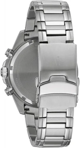 Vista 2 de Bulova Reloj cronógrafo de cuarzo para hombre con correa de acero inoxidable 98B344, plateado, Cronógrafo