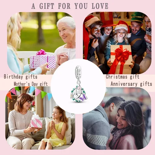 Vista 128 de LNQOBU Happy Life - Colgante para pulseras de abalorios, plata de ley 925 para mujer (con un espaciador de cuentas)
