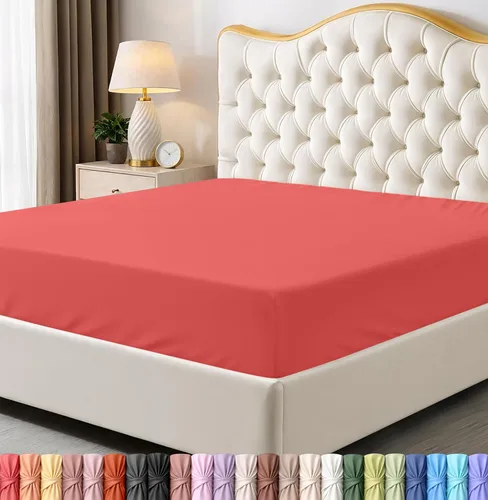 Vista 48 de Utopia Bedding - Paquete a granel de 2 sábanas bajeras ajustadas de microfibra cepillada suave con bolsillos profundos, resistentes al encogimiento