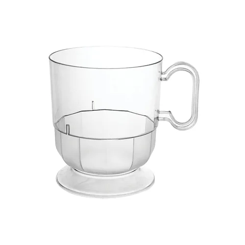 Vista 8 de Party Essentials Elegance Taza de café de plástico duro, Capacidad de 8 onzas, Negro, (caja de 240), Transparente, 200