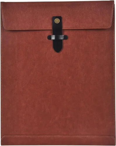 Vista 18 de Carpeta de Archivos de Cuero PU Negro, Organizador de Archivos con Cierre de Presión, Carpeta de Documentos Importantes, Organizador de Documentos