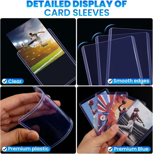Vista 4 de Paquete de 200 fundas para tarjetas, cargadores superiores de plástico duro