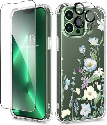 Vista 27 de GVIEWIN - Funda para iPhone 11 con protector de pantalla + protector de lente de cámara, cubierta protectora transparente suave de poliuretano
