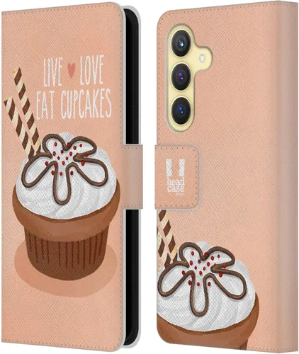 Vista 237 de Head Case Designs Assortment Cupcakes Happiness Leather Wallet Case Compatible with Samsung Galaxy A07 4G Surtido