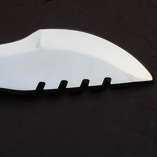 Vista 6 de Cuchillo de seguimiento hecho a mano, cuchillo de caza de hoja fija de espiga completa con funda, cuchillo de transporte horizontal, cuchillo