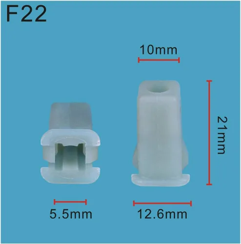 Vista 80 de Autobahn88 - Clip de remache tipo push-in para parachoques, compatible con Renault (OEM: 054000001R) (Paquete de 20)