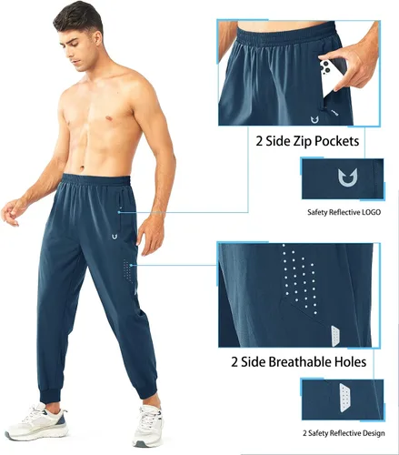 Vista 3 de NORTHYARD Pantalones deportivos de entrenamiento para hombre, ligeros, de secado rápido, pantalones deportivos para correr, gimnasio, pantalones