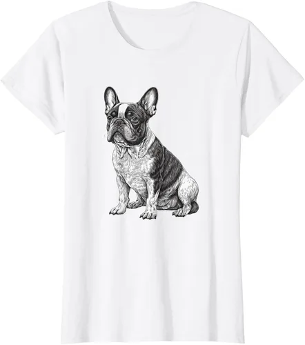 Vista 11 de Divertida camiseta francesa Bulldog francés en blanco y negro, Negro