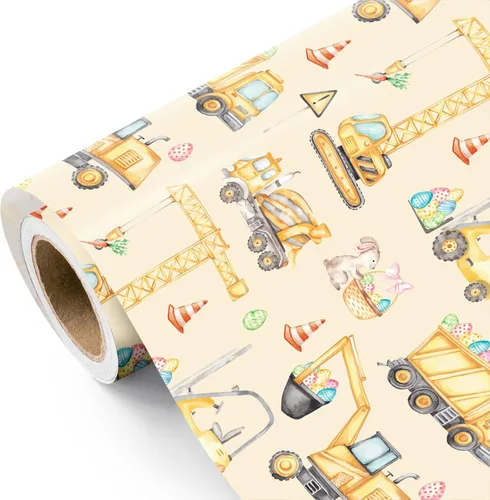 Vista 8 de WRAPAHOLIC Bookish Bunny - Rollo de papel de regalo, 17 pulgadas x 16.5 pies, conejo vintage con papel de regalo para niños y niñas, baby shower