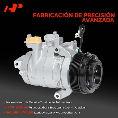 Vista 3 de A-Premium Compresor de aire acondicionado AC con embrague
