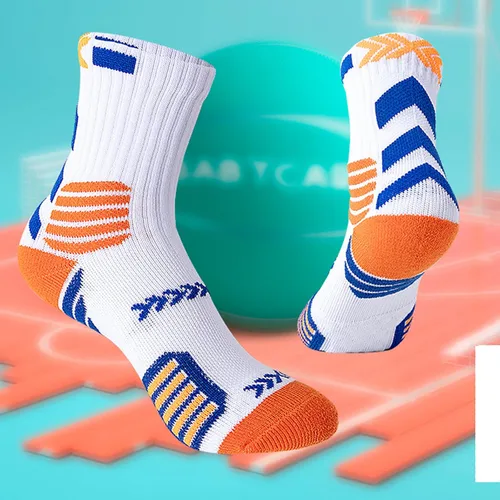 Vista 6 de 5 pares de calcetines deportivos deportivos para niños, baloncesto, fútbol, para niños y niñas de 7 a 12 años