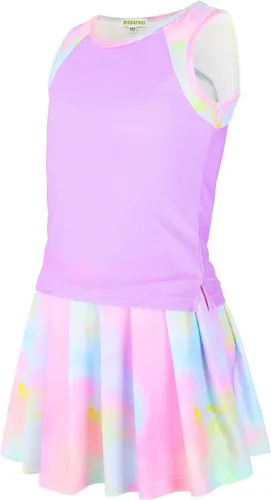 Vista 4 de MODAFANS Conjunto deportivo de camiseta sin mangas y pantalón corto para niñas
