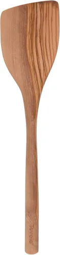 Vista 11 de Tovolo Cuchara de madera ranurada, utensilio de cocina de madera de olivo para cocinar y servir, spoodle de madera natural con agarre cómodo