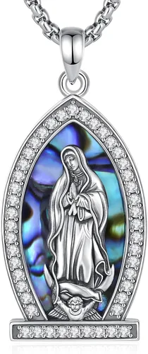 Vista 48 de Vito Collares de Santos de Plata de Ley 925 para Mujeres y Hombres, Colgante de San Miguel/Crucifijo/Caravaca/San Judas/Virgen María, Medalla