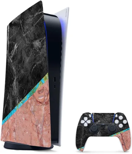 Vista 12 de MightySkins - Skin para juegos para PS5 / Playstation 5 Bundle – Mármol ámbar Envoltura protectora de vid Fácil de aplicar y cambiar