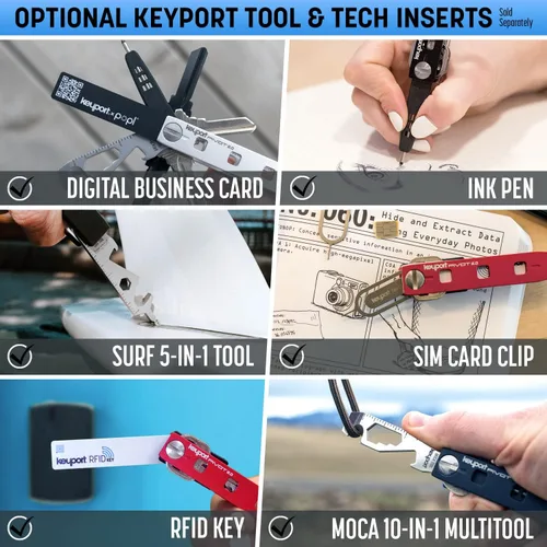 Vista 5 de Keyport Pivot 2.0 - Organizador de llaves - Llavero organizador de llaves de primera calidad Organizador de llaves + multiherramienta EDC + todo