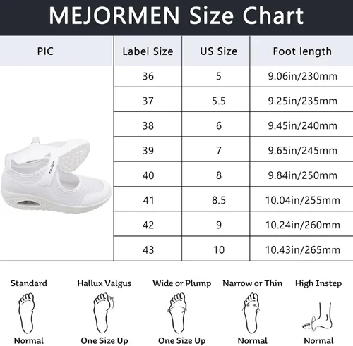 Vista 7 de MEJORMEN Zapatos de enfermería cómodos para mujer, zapatos de trabajo con amortiguación de aire, zapatos de enfermería con plataforma ligera