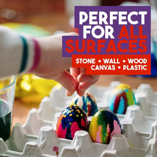 Vista 7 de Juego de pintura acrílica, 12 x 2.4 fl oz, colores impermeables no tóxicos, para niños, principiantes y artistas aficionados, funciona en lienzo