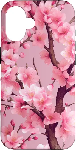Vista 32 de Sakura Tree Japanese Funda para iPhone 17 con diseño de flores de cerezo rosa