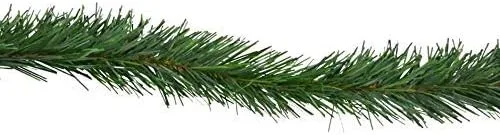 Vista 2 de Guirnalda de pino artificial con alambre verde de Navidad de 15 pies de longitud