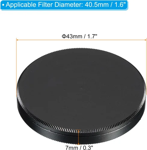Vista 2 de PATIKIL Tapa de lente de 1.594 in, cubierta universal para lente de cámara, filtro de lente de metal frontal universal para cámara de 1.594 in