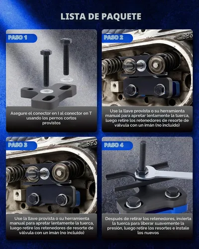 Vista 2 de Orion Motor Tech - Herramienta de compresor de resorte de válvula LS, herramienta de extracción de resorte de válvula compatible con motores LS1 LS2