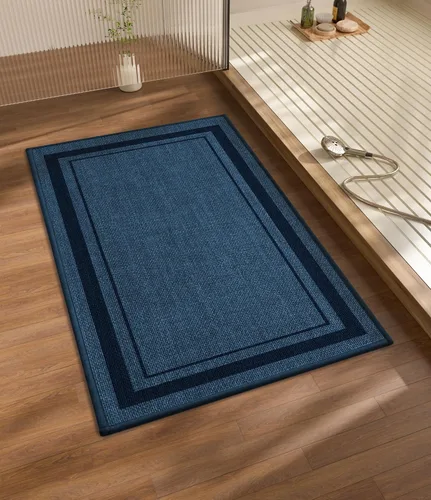 Vista 22 de chakme Juego de 2 alfombras de baño ultrafinas, absorbentes, antideslizantes, lavables a máquina, color beige oscuro, 17 x 24 pulgadas + tapete