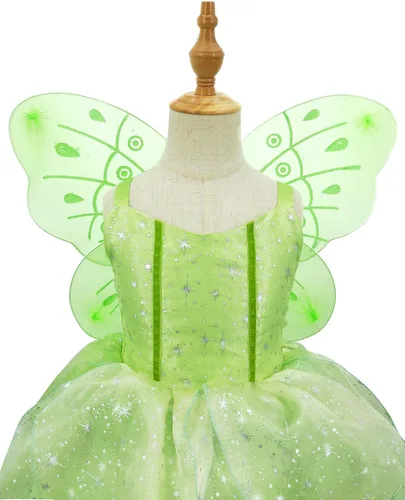 Vista 6 de TYHTYM Disfraces de princesa para niñas pequeñas, cosplay, Halloween, Navidad, fiesta, 2-11T