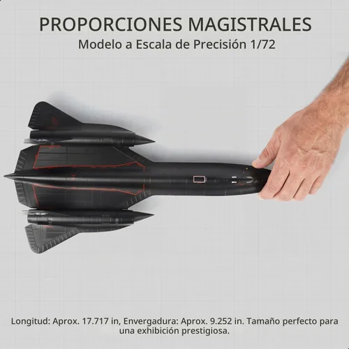 Vista 2 de NUOTIE Modelo de reconocimiento de alta altitud de metal Blackbird SR-71a