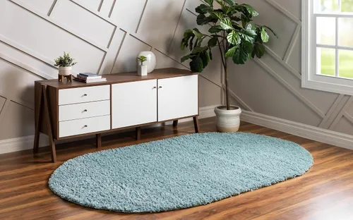 Vista 503 de Unique Loom Colección Davos Shag - Alfombra Lino