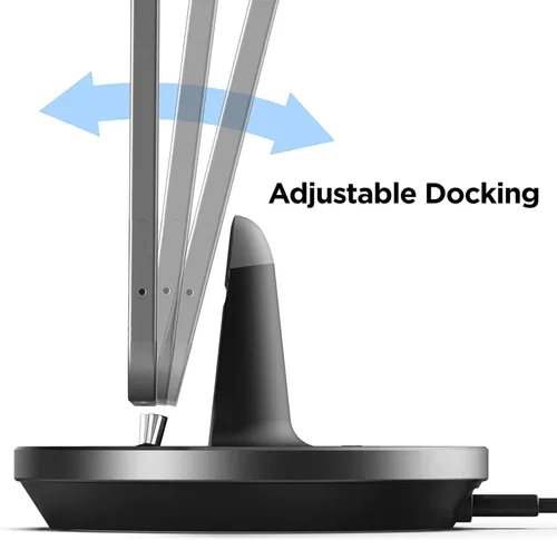Vista 4 de Encased Soporte de carga de escritorio para teléfono y tabletas USB-C, cargador de estación de acoplamiento ajustable compatible con fundas