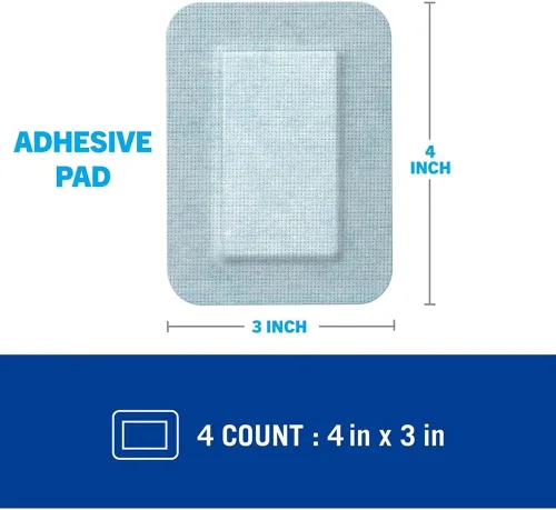 Vista 2 de Nexcare Almohadillas adhesivas para piel sensible, 4 unidades (paquete de 3)