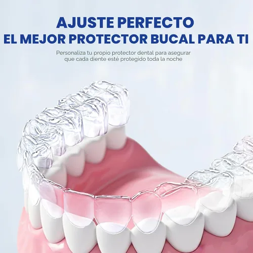 Vista 3 de Protector antimolienda, protector bucal para rechinar dientes por la noche, protector bucal para dormir, protector nocturno de ajuste perfecto