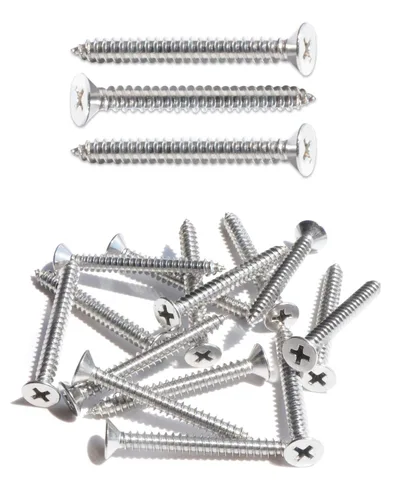 Vista 9 de IMScrews 100 tornillos de madera Phillips de cabeza plana inoxidable #4 x 1-1/4" (32mm) 18-8 (304) tornillos autorroscantes avellanados de acero