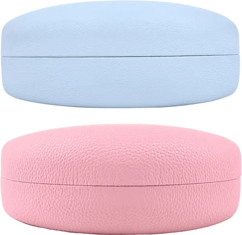 Vista 8 de CHZZMS Paquete de 2 fundas rígidas grandes para lentes de sol, funda protectora para gafas de sol y lentes negro+amarillo